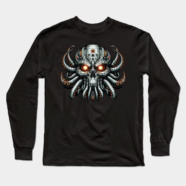 Biomech Cthulhu Overlord S01 D51 Long Sleeve T-Shirt by Houerd